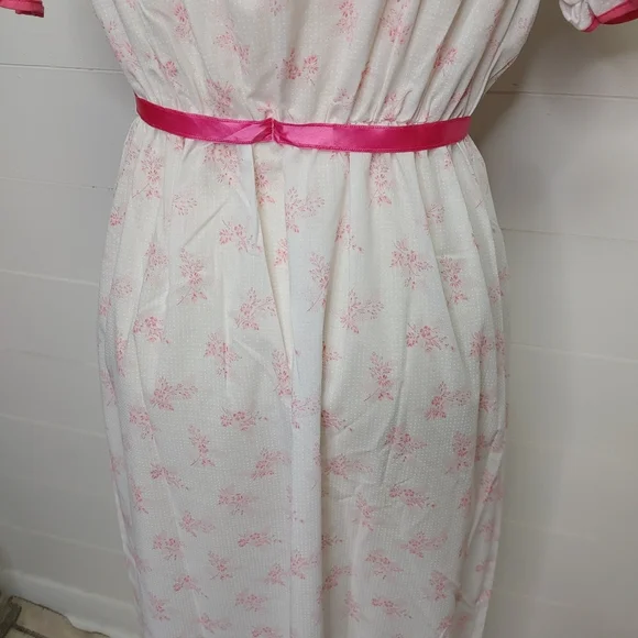 Vintage Cotton Blend Maxi Nightgown Size L - Picture 7 of 11